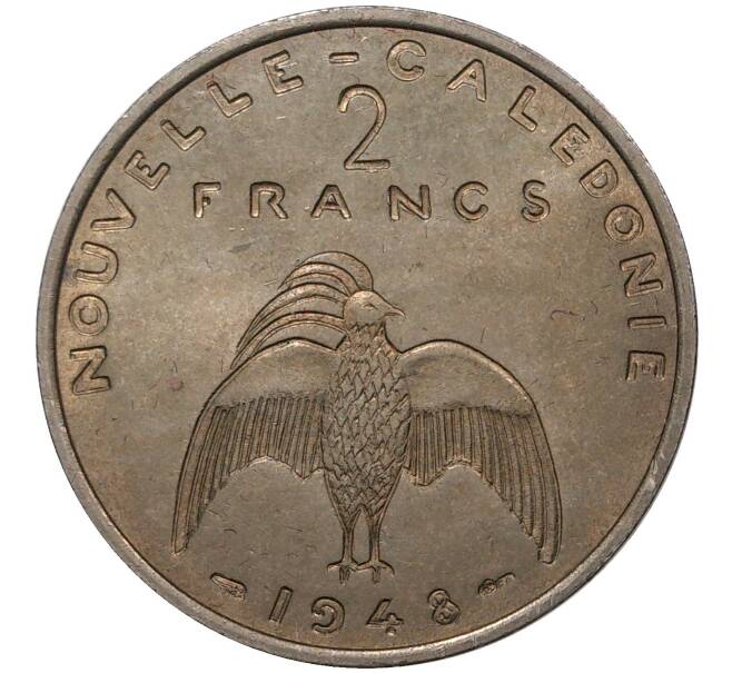 Монета 2 франка 1948 года Новая Каледония — Пробная (ESSAI) (Артикул M2-45758)