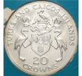 Монета 20 крон 1974 года Теркс и Кайкос «100 лет со дня рождения Уинстона Черчилля» (Артикул M2-45766)