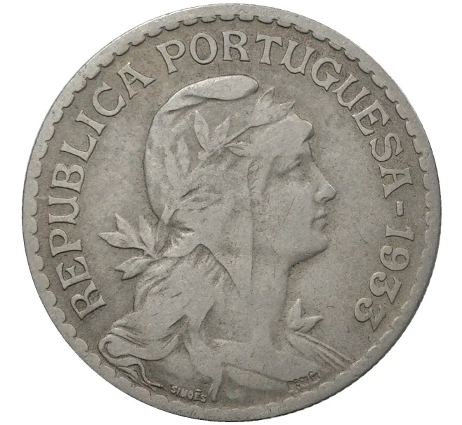 Монета 1 эскудо 1933 года Португальская Гвинея (Артикул M2-45809)
