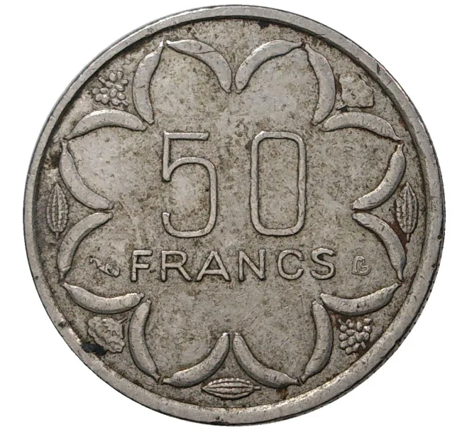 Монета 50 франков 2003 года Центрально-Африканский валютный союз (Артикул K27-0516)