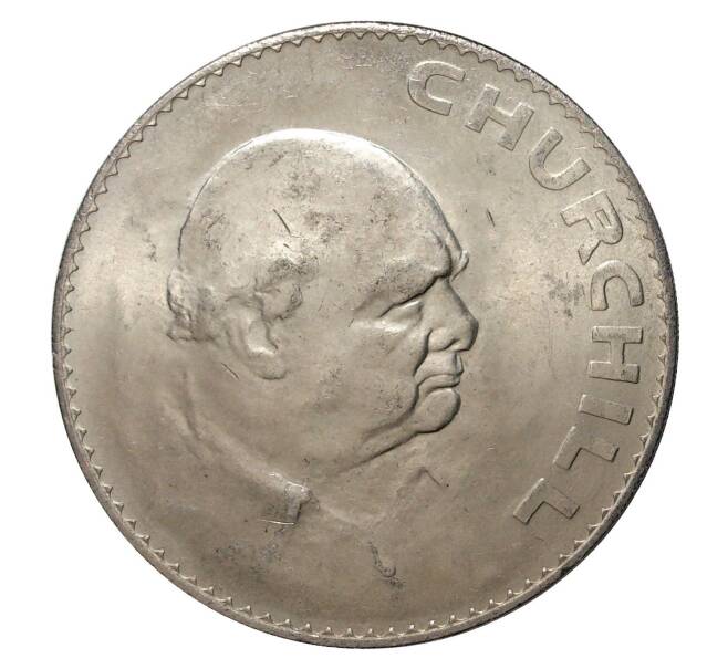 Монета 5 шиллингов (1 крона) 1965 года Великобритания «Сэр Уинстон Черчилль» (Артикул: M2-0572) — Фото №1