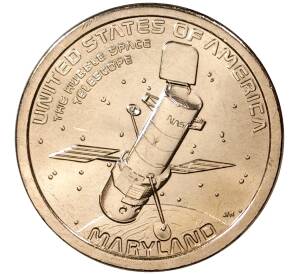 1 доллар 2020 года D США «Американские инновации — Космический телескоп Хаббл» — Фото №1