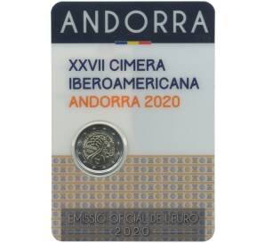 2 евро 2020 года Андорра «XXVII Иберо-американский саммит в Андорре» (В блистере) — Фото №1