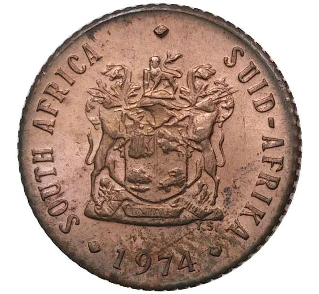 Монета 1/2 цента 1974 года ЮАР (Артикул M2-45944)