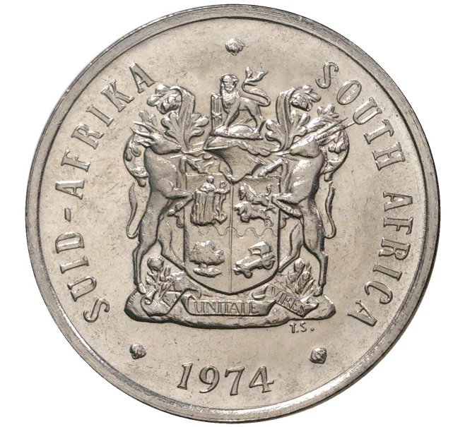 Монета 20 центов 1974 года ЮАР (Артикул M2-45949)