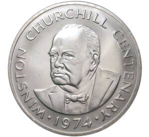 20 крон 1974 года Теркс и Кайкос «100 лет со дня рождения Уинстона Черчилля»