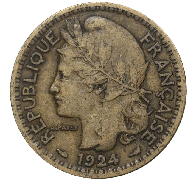 Монета 1 франк 1924 года Французское Того (Артикул K1-1454)