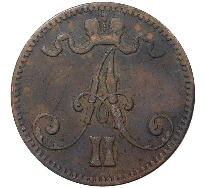 Монета 5 пенни 1867 года Русская Финляндия (Артикул M1-37097)