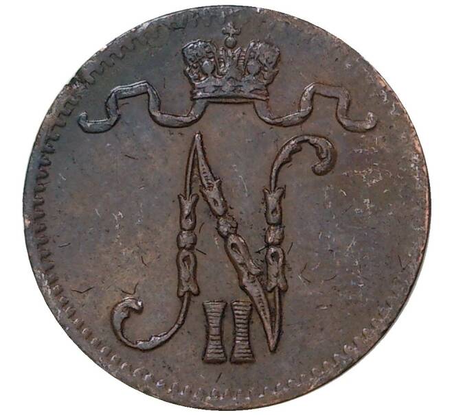 Монета 1 пенни 1901 года Русская Финляндия (Артикул M1-37112)