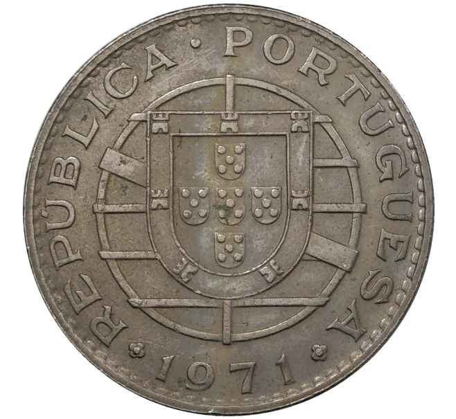 Монета 20 эскудо 1971 года Португальское Сан-Томе и Принсипи (Артикул K27-1183)