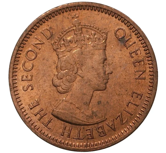 Монета 1 цент 1969 года Британский Маврикий (Артикул K27-1216)