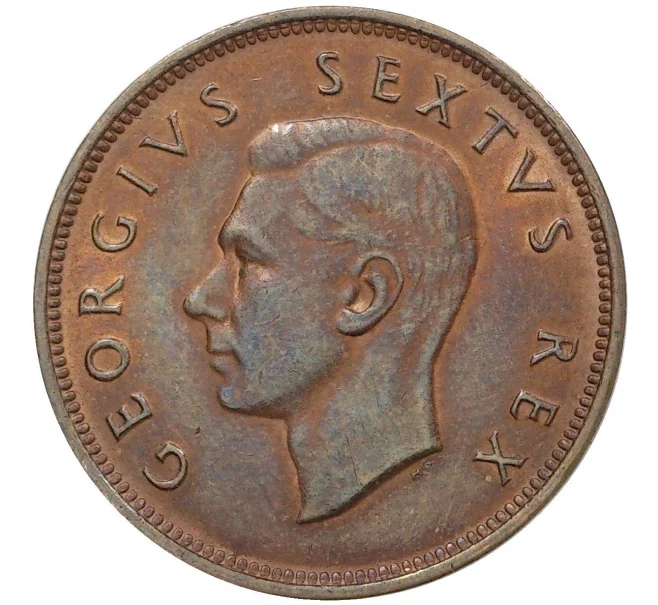 Монета 1/2 пенни 1951 года Британская Южная Африка (Артикул K27-1232)