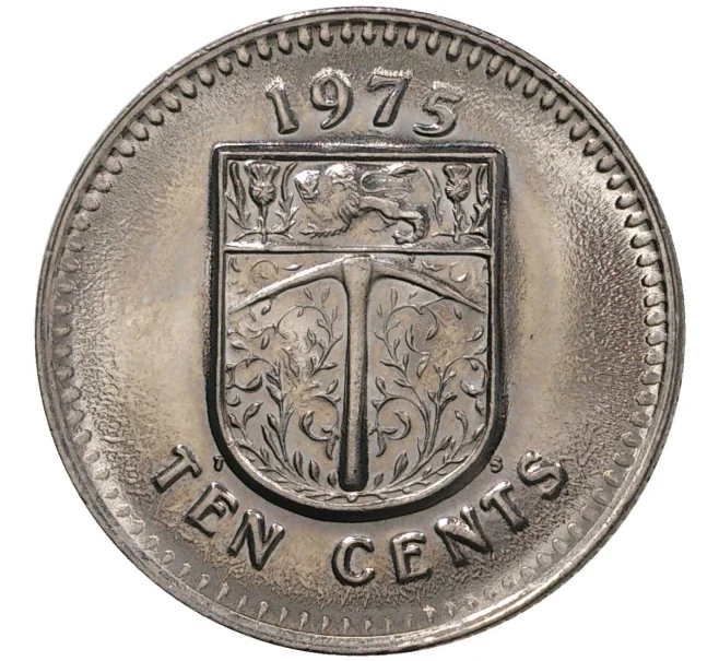 Монета 10 центов 1975 года Родезия (Артикул K27-1239)