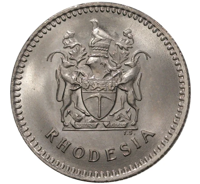 Монета 10 центов 1975 года Родезия (Артикул K27-1239)