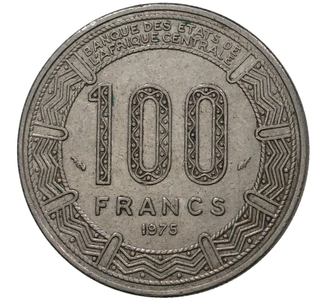 Монета 100 франков 1975 года Камерун (Артикул K1-1483)