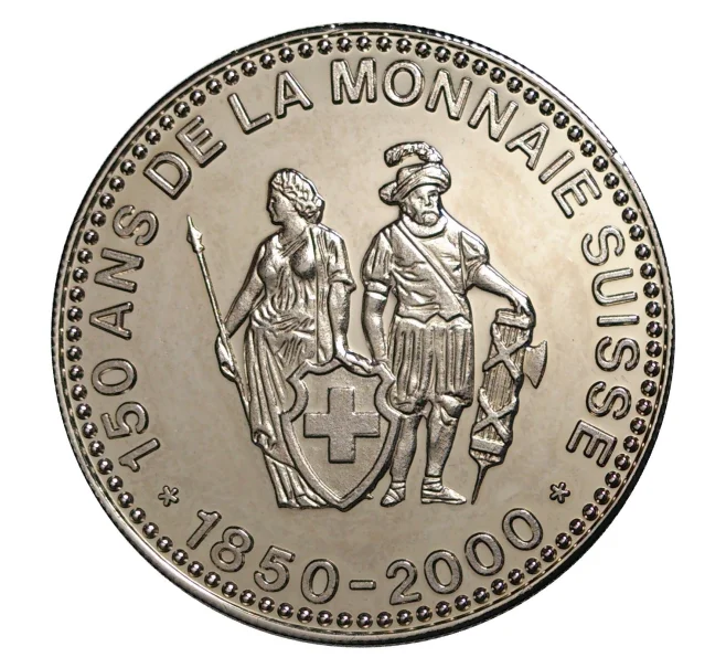 Настольная медаль «150 лет Швейцарскому франку» (Артикул H2-0013)