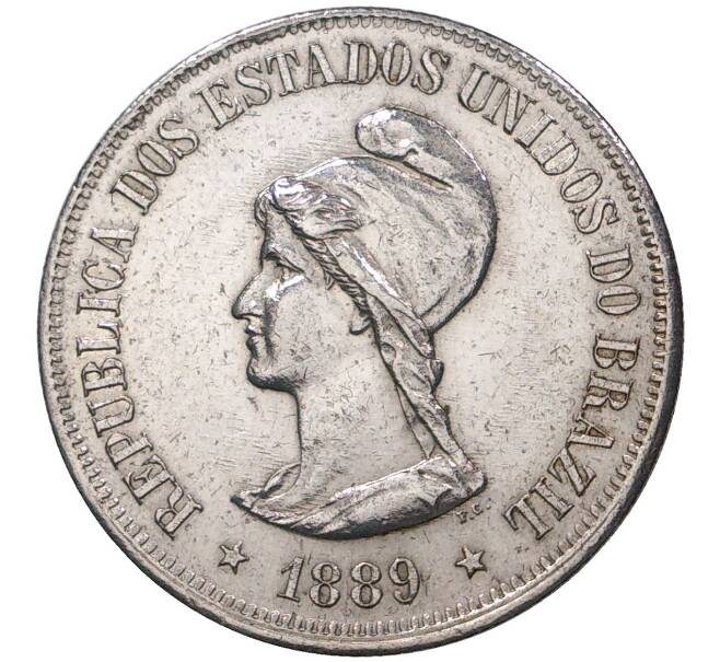Монета 500 рейс 1889 года Бразилия (Артикул M2-46568)