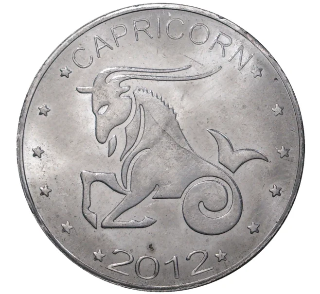 Монета 10 шиллингов 2012 года Сомалиленд «Знаки зодиака — Козерог» (Артикул M2-46577)