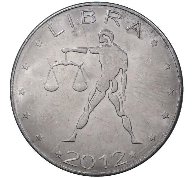 Монета 10 шиллингов 2012 года Сомалиленд «Знаки зодиака — Весы» (Артикул M2-46579)