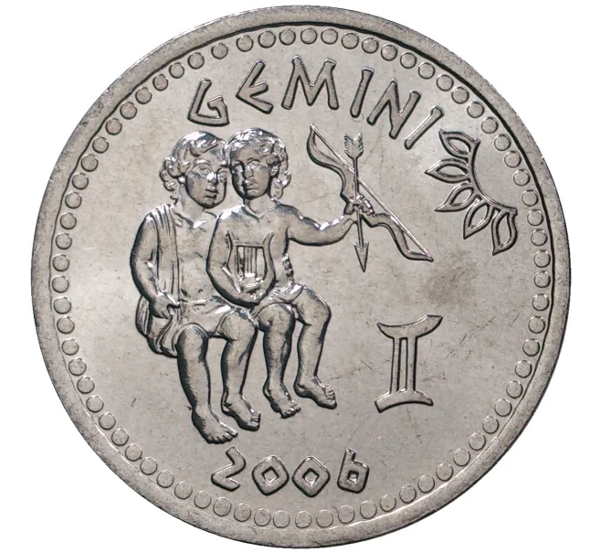 Монета 10 шиллингов 2006 года Сомалиленд «Знаки зодиака — Близнецы» (Артикул M2-46597)