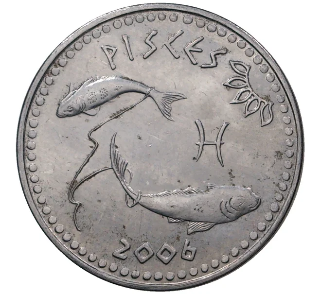 Монета 10 шиллингов 2006 года Сомалиленд «Знаки зодиака — Рыбы» (Артикул M2-46598)