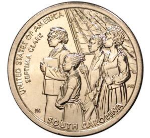 1 доллар 2020 года Р США «Американские инновации — Септима Пуансетт Кларк» — Фото №1