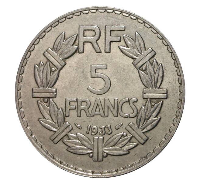 Монета 5 франков 1933 года (Артикул: M2-0699) — Фото №1