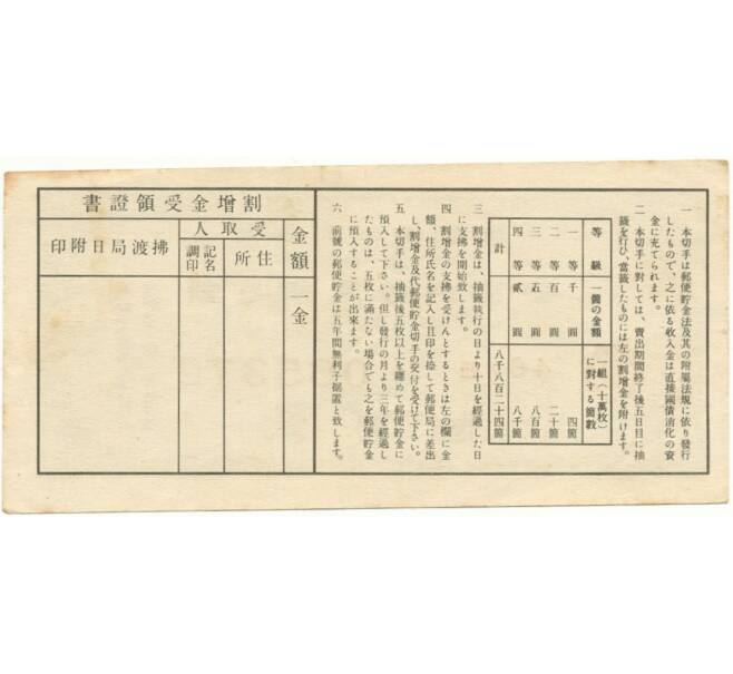 Облигация императорского военного займа Япония (Артикул B2-6388)