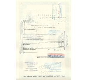 Облигация (сертификат на 100 акций) 1972 года США