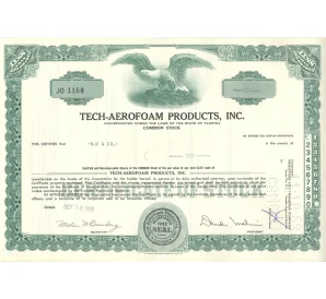 Облигация (сертификат на 10 акций) 1969 года США