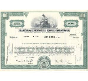 Облигация (сертификат на 100 акций) 1967 года США