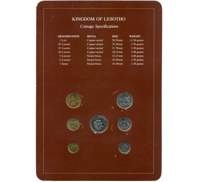Набор монет 1979-1983 года Лесото (Артикул M3-0973)