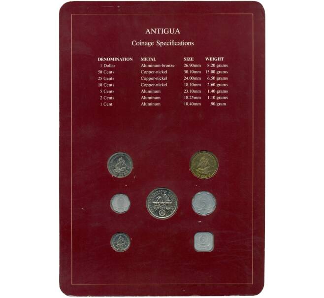 Набор монет 1965-1983 года Восточные Карибы (Артикул M3-0984)