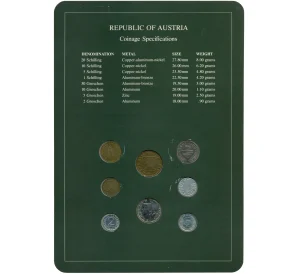 Набор монет 1982 года Австрия