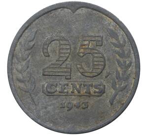 25 центов 1943 года Нидерланды
