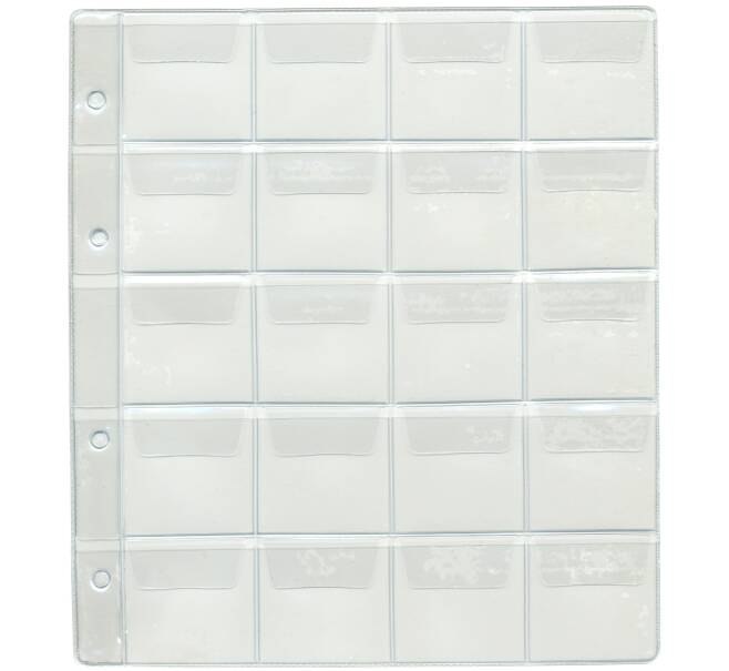 Лист с клапанами формата Numis 20 ячеек (Артикул: A1-0039) — Фото №1