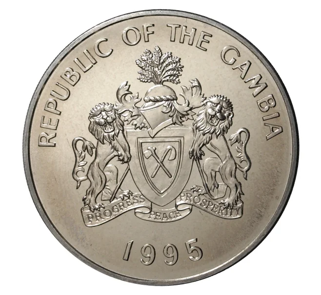 Монета 20 даласи 1995 года 50 лет ООН (Артикул M2-0760)