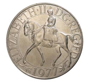 1 крона 1977 года 25 лет правления Елизаветы II — Фото №2