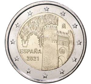 2 евро 2021 года Испания «ЮНЕСКО — Исторический город Толедо»