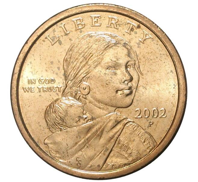 Монета 1 доллар 2002 года Р США «Сакагавея — Парящий орел» (Артикул M2-0941)