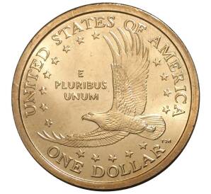 1 доллар 2002 года Р США «Сакагавея — Парящий орел»