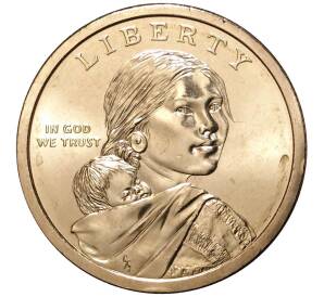 1 доллар 2012 года Р США «Коренные американцы (Сакагавея) — Индеец с лошадью» — Фото №2