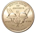 Монета 1 доллар 2016 года D США «Коренные американцы (Сакагавея) — Радисты-шифровальщики Первой и Второй мировых войн» (Артикул M2-2280)