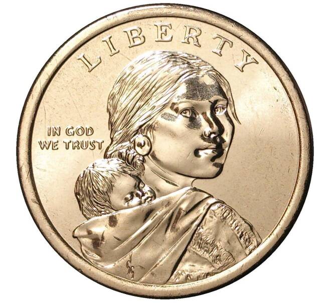Монета 1 доллар 2016 года D США «Коренные американцы (Сакагавея) — Радисты-шифровальщики Первой и Второй мировых войн» (Артикул: M2-2280) — Фото №2