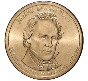 1 доллар 2010 года D США «15-й президент США Джеймс Бьюкенен»