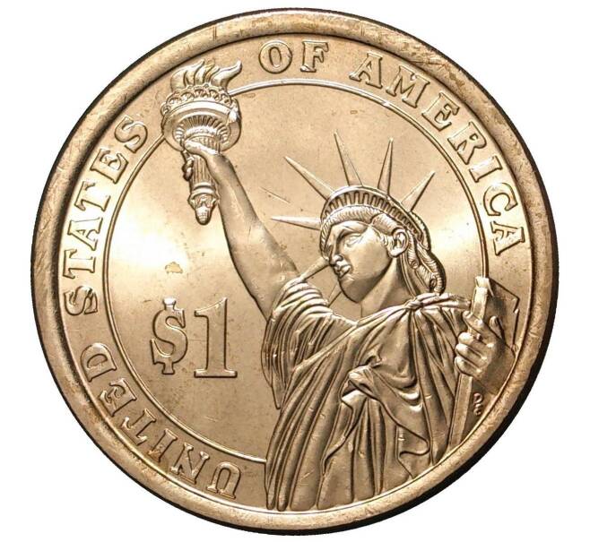 1 доллар 2010 года D США «15-й президент США Джеймс Бьюкенен» (Артикул M2-0997)