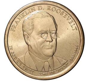 1 доллар 2014 года Р США «32-й президент США Франклин Рузвельт» — Фото №1