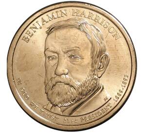 1 доллар 2012 года Р США «23-й президент США Бенджамин Гаррисон» — Фото №1