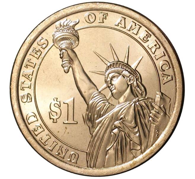 Монета 1 доллар 2008 года D США «6-й президент США Джон Куинси Адамс» (Артикул M2-0988)