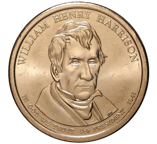 Монета 1 доллар 2009 года D США «9-й президент США Уильям Гаррисон» (Артикул: M2-0991) — Фото №1